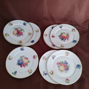 Vintage Gold Rim Fruit Pattern Seltmann Weiden Bavaria W. Germany Cottagecore